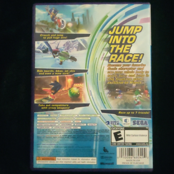Xbox 360 Kinect Sonic Free riders - Picture 2 of 3